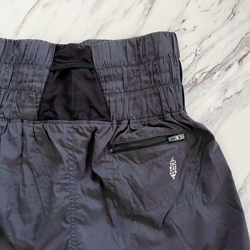 Free People Movement Black Smocked Running Shorts - Picture 2 of 7